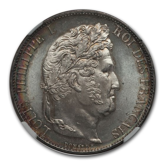 1848-A France Silver 5 Francs Louis Philippe I MS-64 NGC 1848-A France Silver 5 Francs Louis Philippe I MS-64 NGC